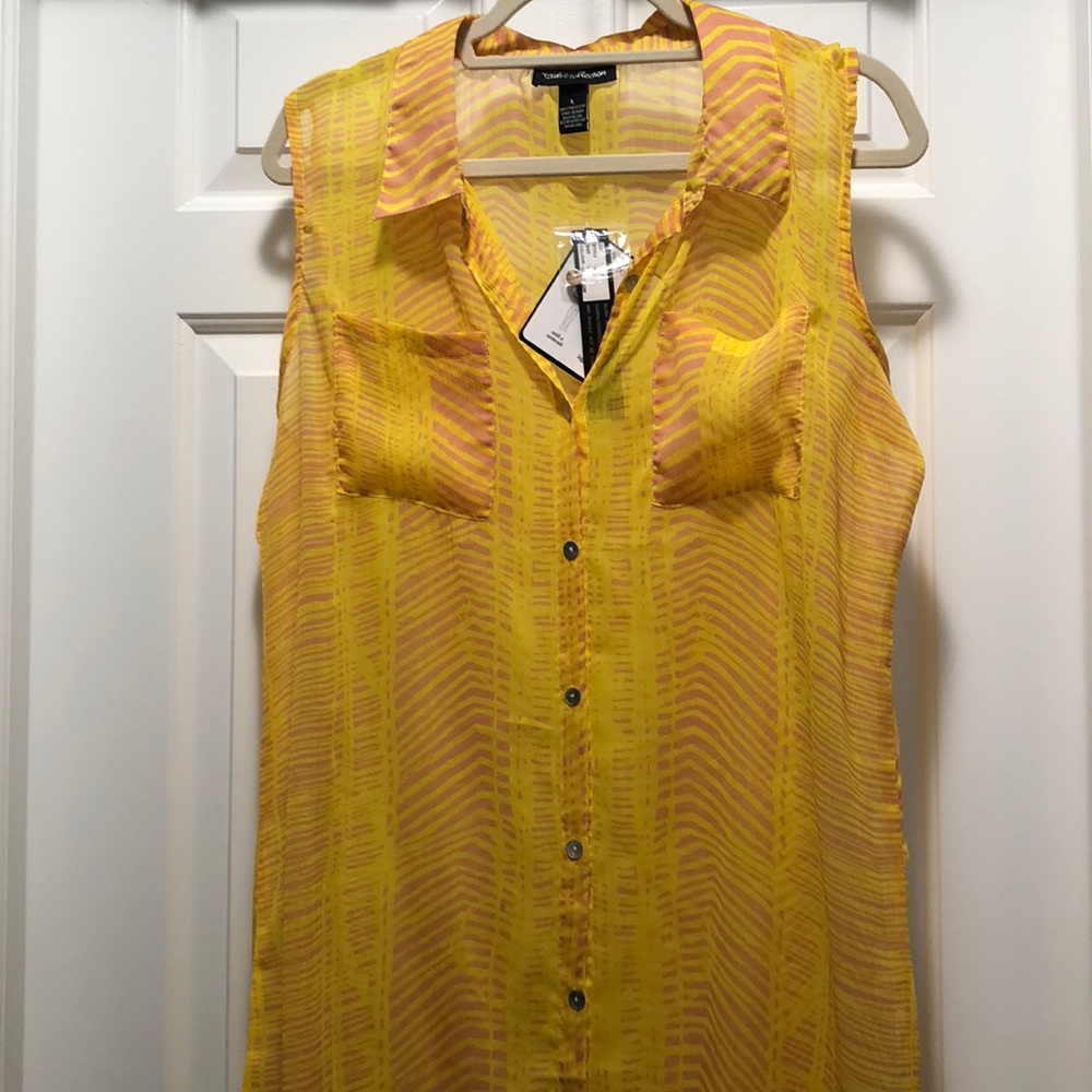 Yellow and Pink Tunic, Size L